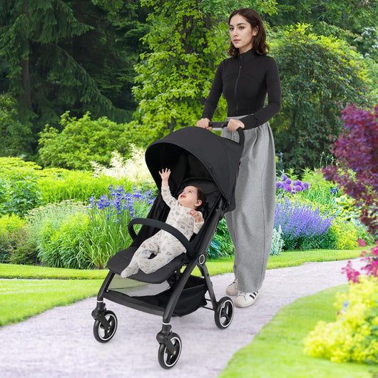 Passeggino leggero per bambini, Passeggino pieghevole con schienale regolabile peso 6.2 kg Nero-Passeggini per bimbi