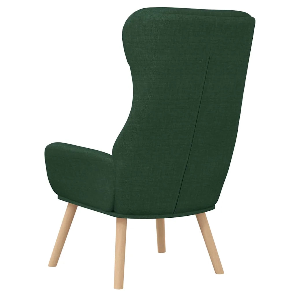 Sedia Rilassante Verde Scuro in Tessuto 341295