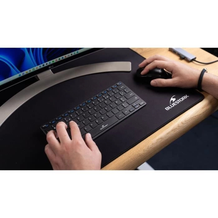 Tastiera wireless e pacchetto mouse - BlueStork - No./fr - Ultra Compact - Black Pack