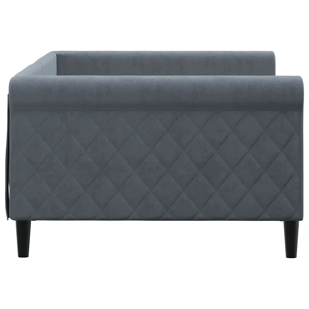 Letto da Giorno Grigio Scuro 100x200 cm in Velluto 354252