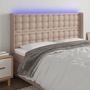 Testiera a LED-Testata con LED Cappuccino 183x16x118/128 cm in Similpelle 473442