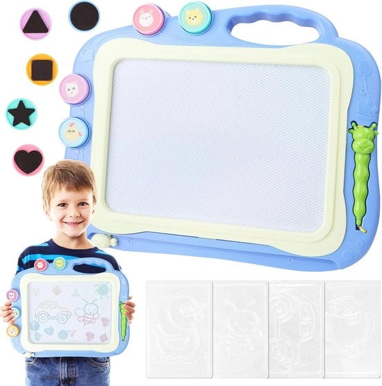 Tavolo di Disegno Magnetico con Matrici per Bambini da 2 Anni - 35 x 28 cm Tavolo Magico
