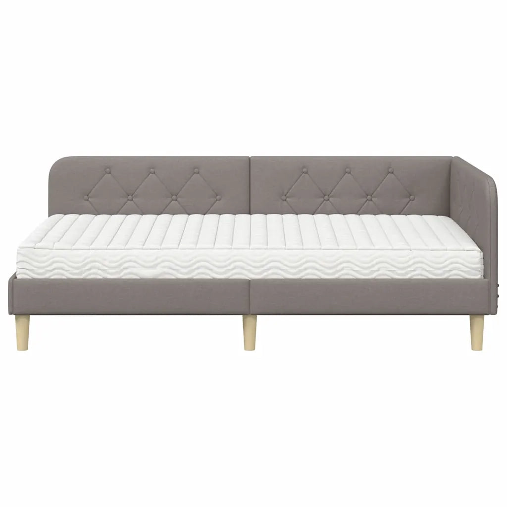 Cornice del letto ad angolo Talpa 90 x 200 cm Tessuto