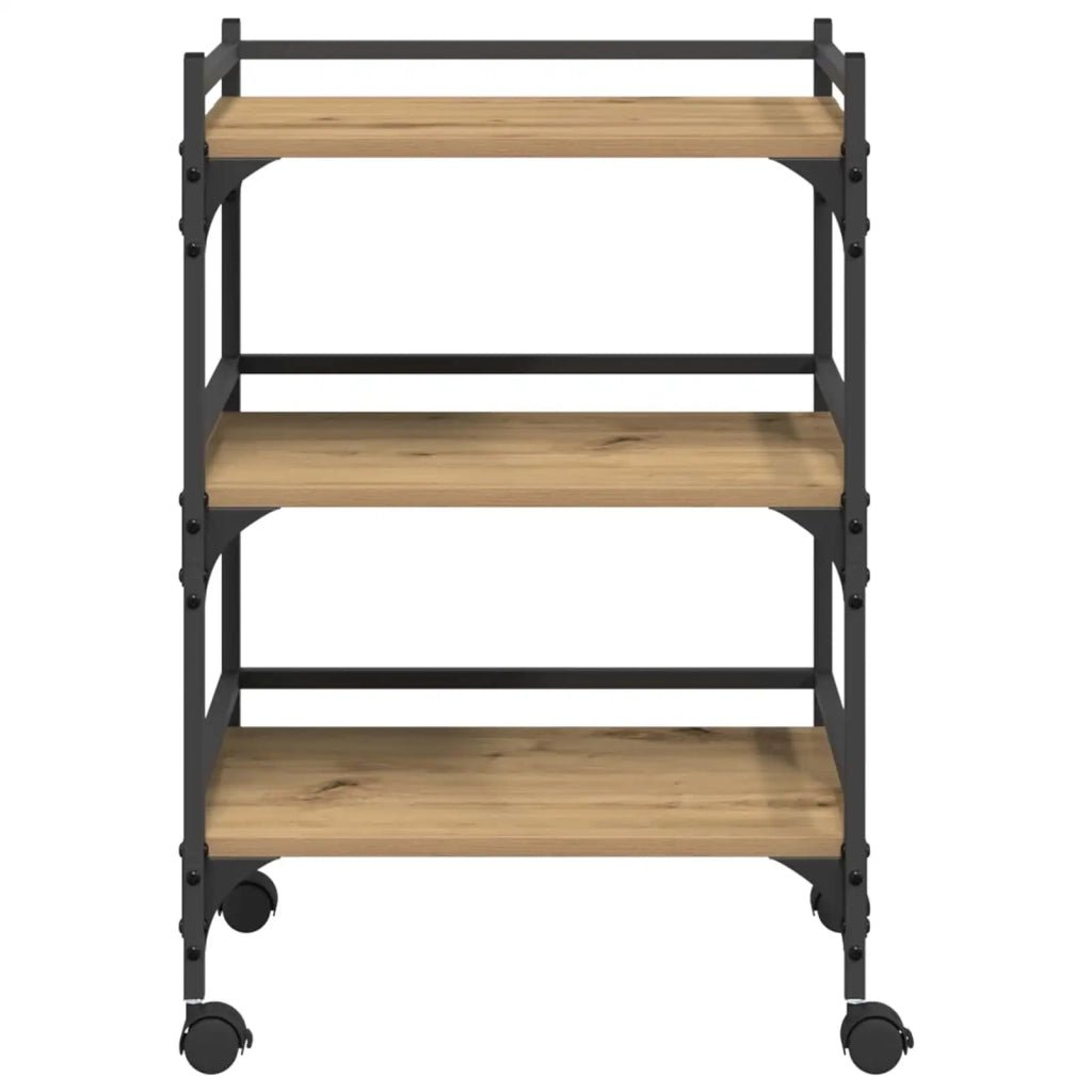 Carrello da Cucina Rovere artigianale 50 x 35 x 75.5 cm
