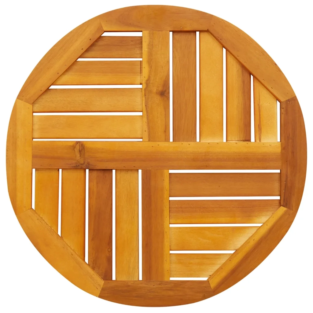 Piano per Tavolo Ø50x2 cm Rotondo in Legno Massello di Acacia 4004247