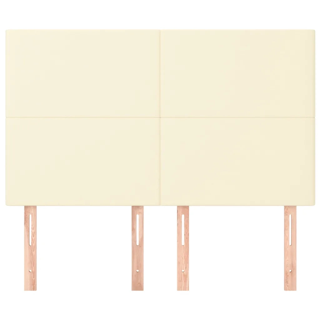 Testiera | Testata Crema 144x5x118/128 cm Similpelle