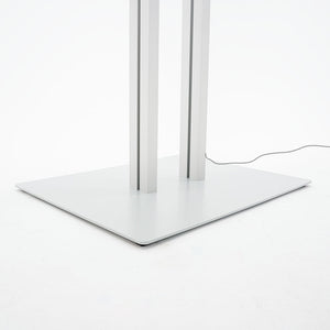 Espositore a Leggio con Piantana 51,4x79 cm in Alluminio con Led Porta Menù Silver