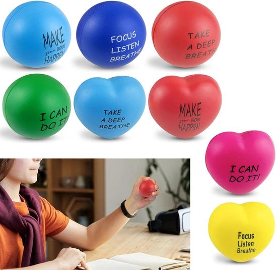 8 pezzi - Palline anti-stress, palline per lo stress, adatte per il rafforzamento delle mani, dei polsi o dei bracciali inferiori (multicolor)