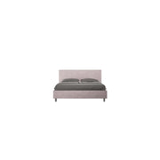 Letto imbottito Matrimoniale 160x210 cm Adele - Con rete,Glicine,Microfibra