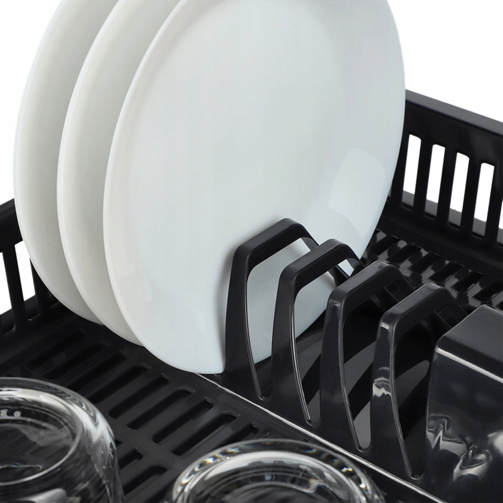 Scolapiatti KADAX per posate, piccolo, a un solo livello, in plastica, 38 cm