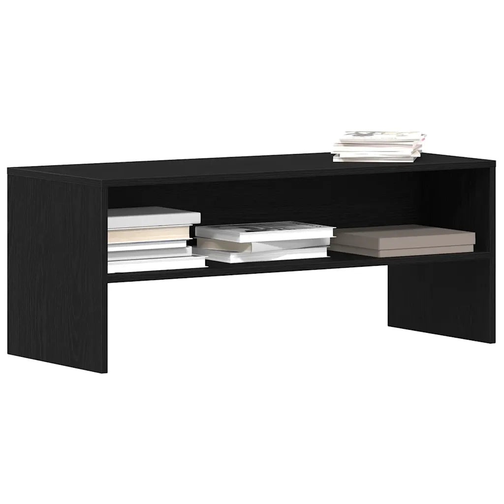 Mobile Porta TV Rovere Nero 100x40x40 cm in Legno Multistrato