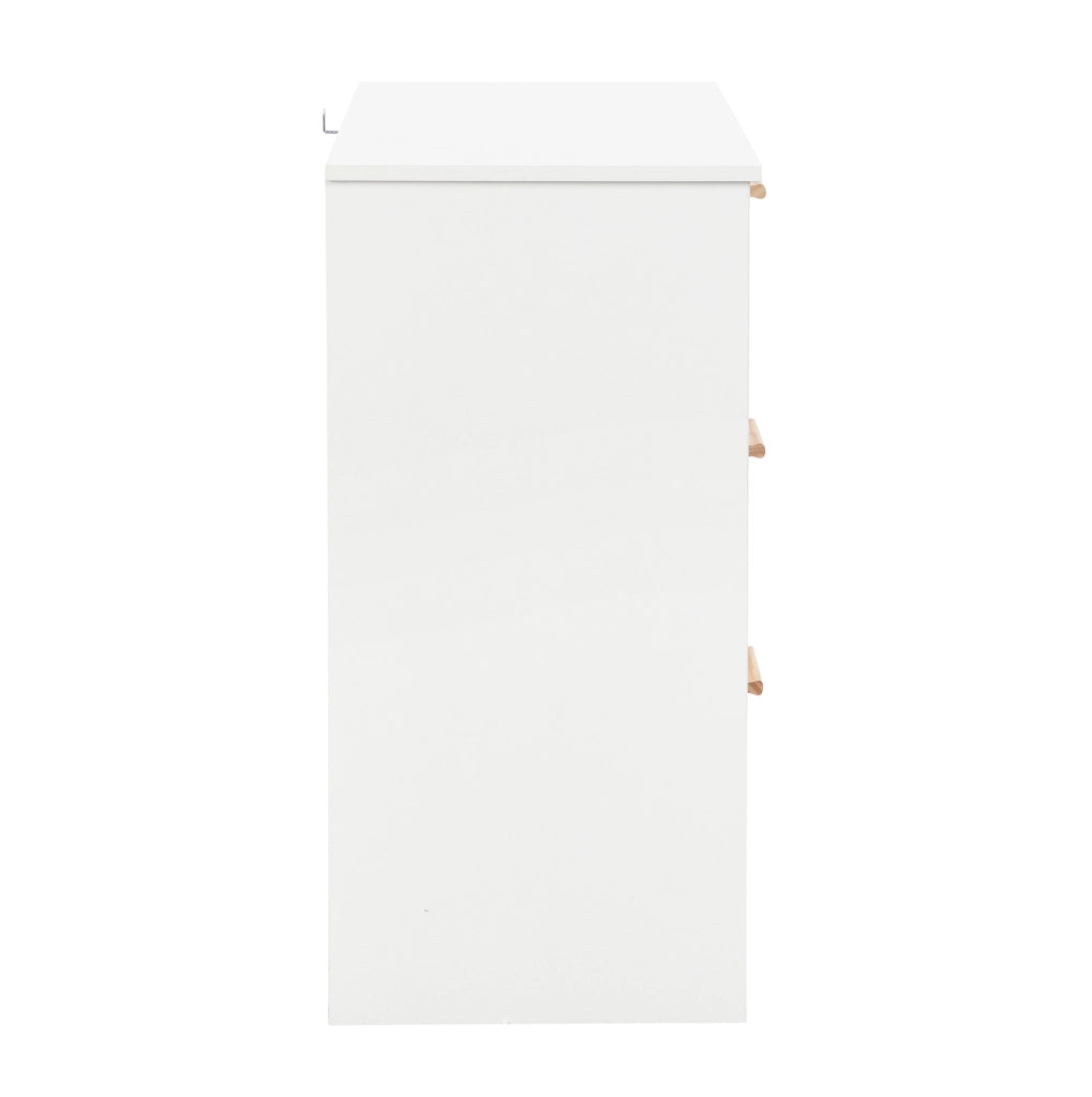 Cassettiera moderna in MDF con 4 cassetti in rattan 80x80x38 cm