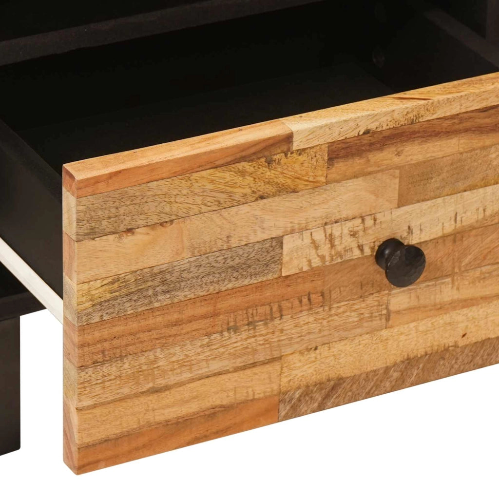 Armadio letto compatto con cassetto 40 x 33 x 46 cm in legno massello di mango marrone 02_0057809