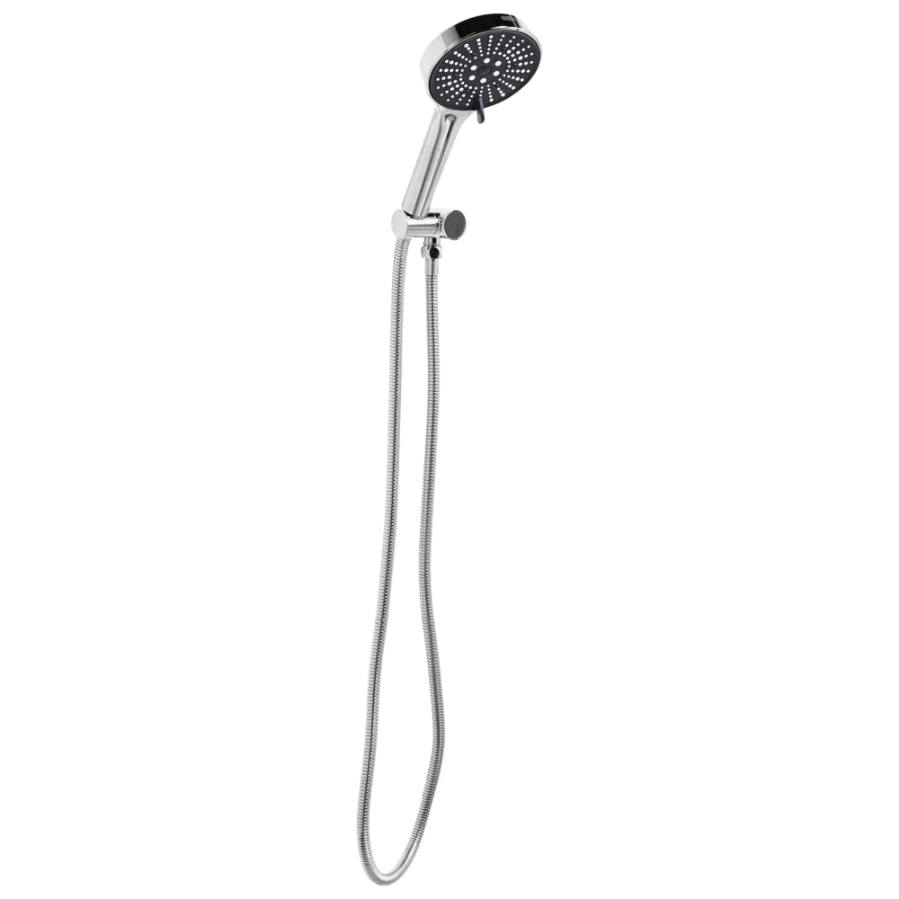 Soffione doccia con tubo flessibile 6 modalità di getto in metallo argento classico moderno