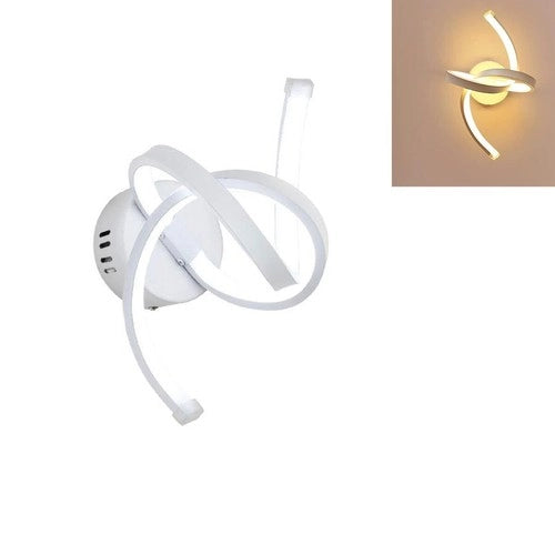 APPLIQUE LAMPADA INTERNO MODERNA PARETE MURO SPIRALE 15W LUCE CALDA ST-005