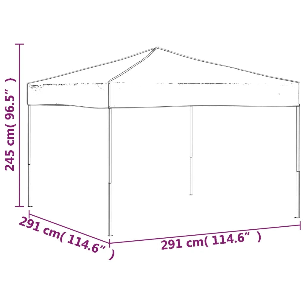 Tenda per Feste Pieghevole Crema 3x3 m 93515