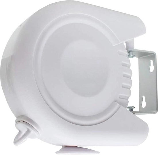 Linea da Stendino Retrattile in Plastica da Parete Esterno Bianca 12m