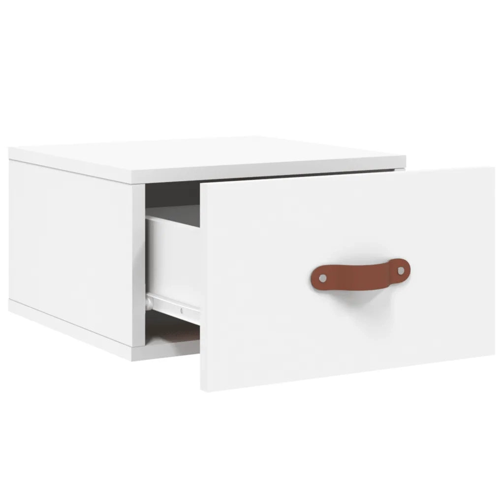 vidaXL Comodino a Muro Bianco 35x35x20 cm