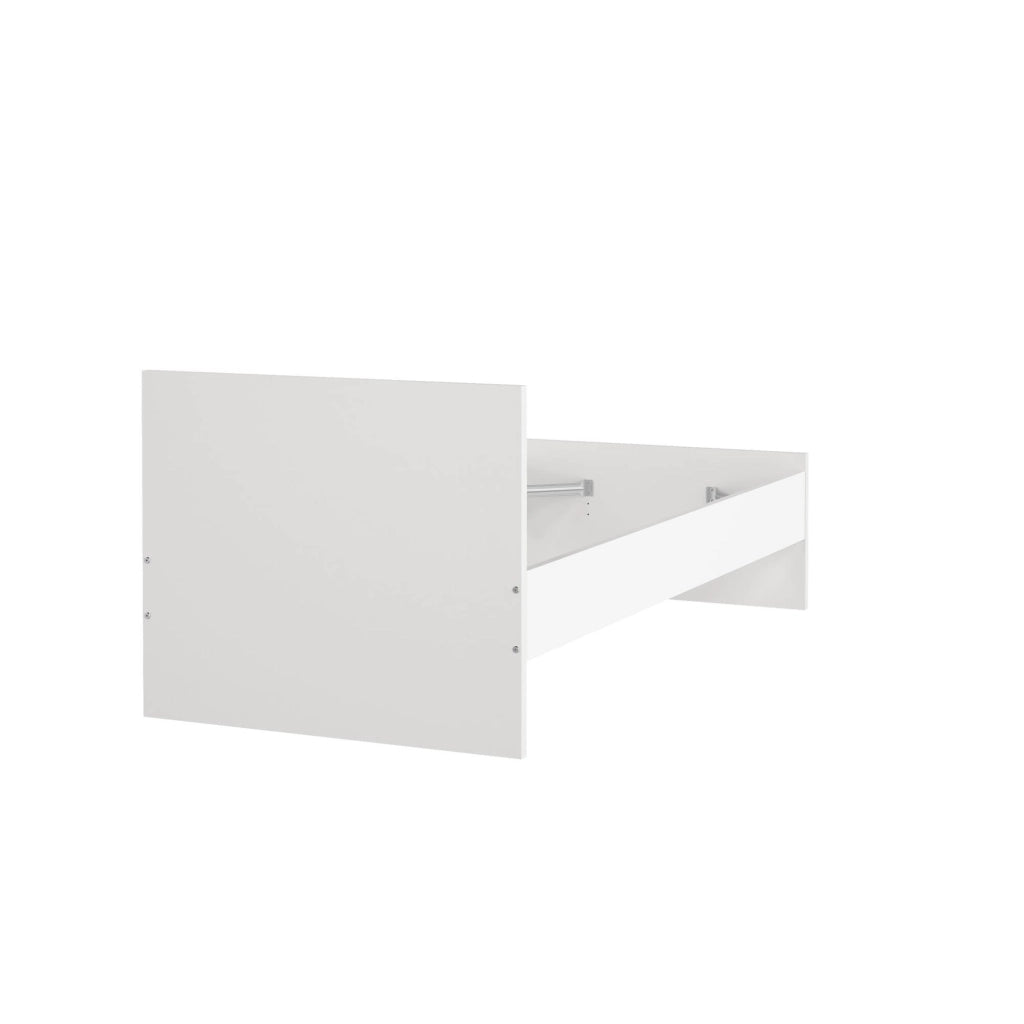Letto singolo Assar, Sommier per camera da letto, Giroletto per stanza, Struttura porta materasso, 197x96 h80 cm, Bianco