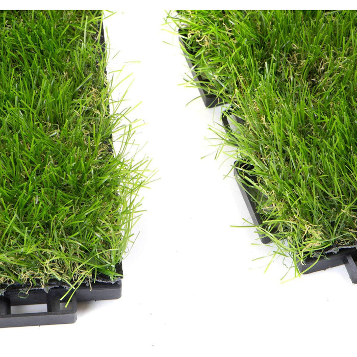 PRATO SINTETICO A MATTONELLE 30x30cm ALTEZZA 30mm 9 PEZZI ERBA FINTA INFINITY 4F