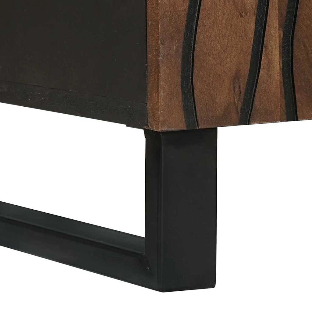 Credenza funzionale rettangolare contenitore 60 x 33 x 75 cm soggiorno in stile rustico in legno marrone 02_0057787
