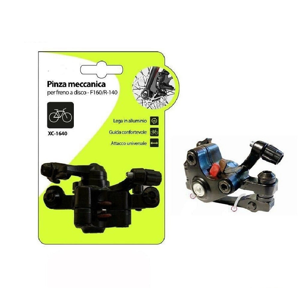 Trade Shop - Pinza Meccanica Per Freno A Disco F160/r-140 Universale Bici Bicicletta Xc-1640 -