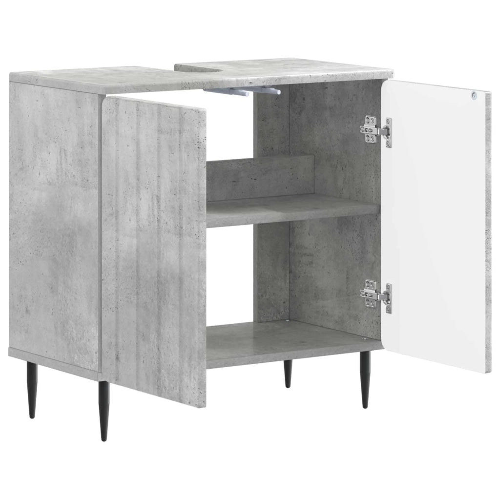 Armadio per Lavabo da Bagno ZWOLLE Grigio Cemento 896348