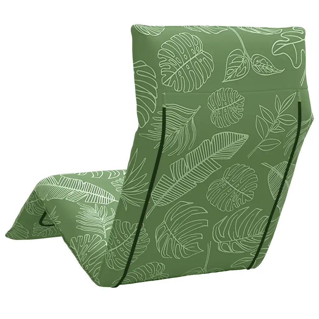 Lettino Pieghevole Motivo a Foglie 175x54x8,5 cm Tessuto Oxford