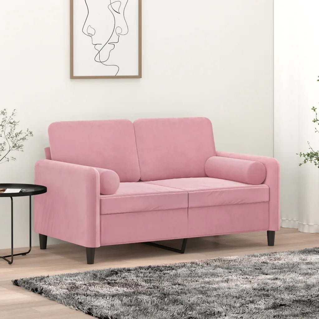 Cuscini Decorativi 2 pz Rosa ?15x50 cm in Velluto CFW9125235