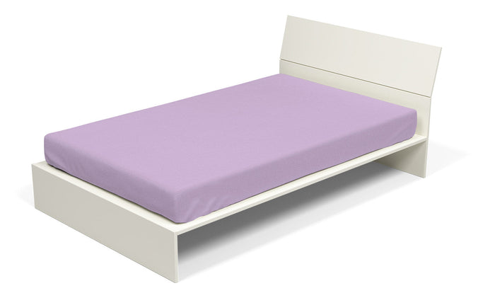 Lenzuolo Sotto con Angoli ed Elastico Tinta Unita Lilla Singolo