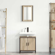 Set di mobili per il bagno 2 pcs Marrone Legno multistrato 3345131