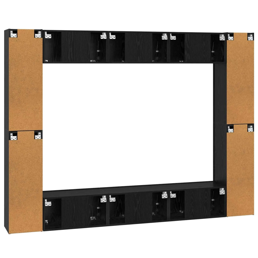 Set mobile TV 10 pcs Rovere Nero 30,5 x 30 x 90 cm 3393229