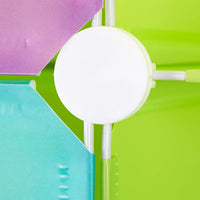 Scaffale portaoggetti per bambini armadio armadietto modulare in plastica per animali verde 13_0001209_3