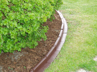 La bordatura di decorazione in plastica per il prato, MARRONE â€“ 5 m di lunghezza x 6 cm 