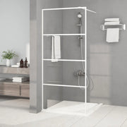 Parete Doccia Walk in Bianca 90x195 cm Vetro Trasparente ESG 152141