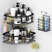 Piastra per doccia, ripiano per spezie, ripiano angolare per cucina e bagno, 8D x 22,5W x 22,5H centimetri