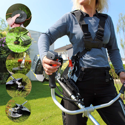 Attrezzo multifunzione da giardinaggio - Tagliaerba, Tagliabordi, Decespugliatore - motore a benzina, 1,9kW