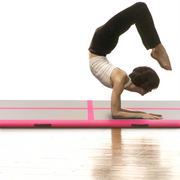 Tappetino Ginnastica Gonfiabile con Pompa 500x100x10cm PVC Rosa 91918