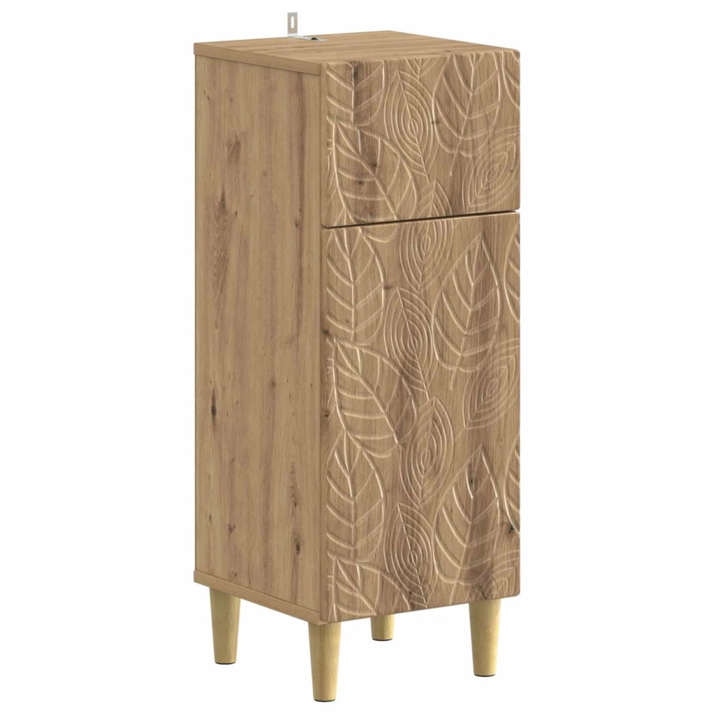 Mobiletto da Bagno DELFT Rovere Artigianale 30 x 31 x 80 cm 897054
