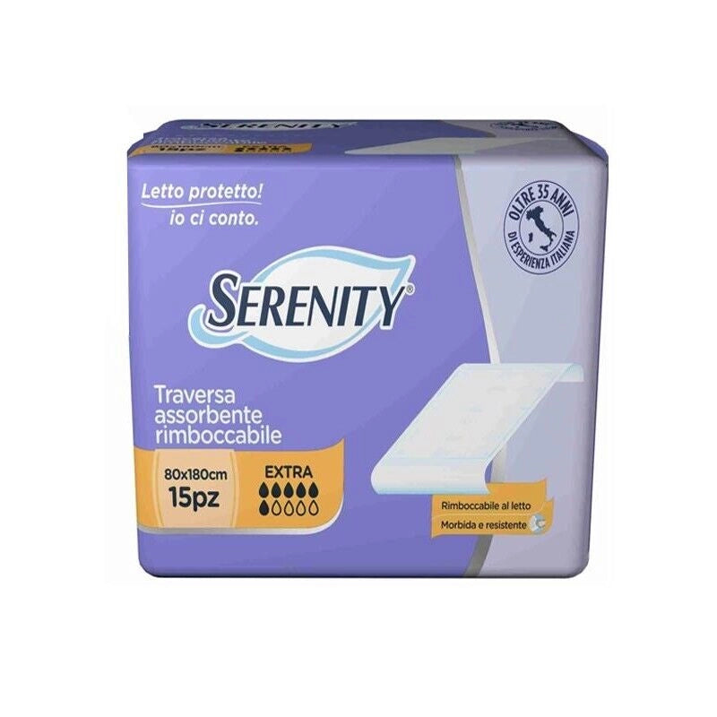 SERENITY TRAVERSA ASSORBENTE RIMBOCCABILE AL LETTO 80X180 15PZ