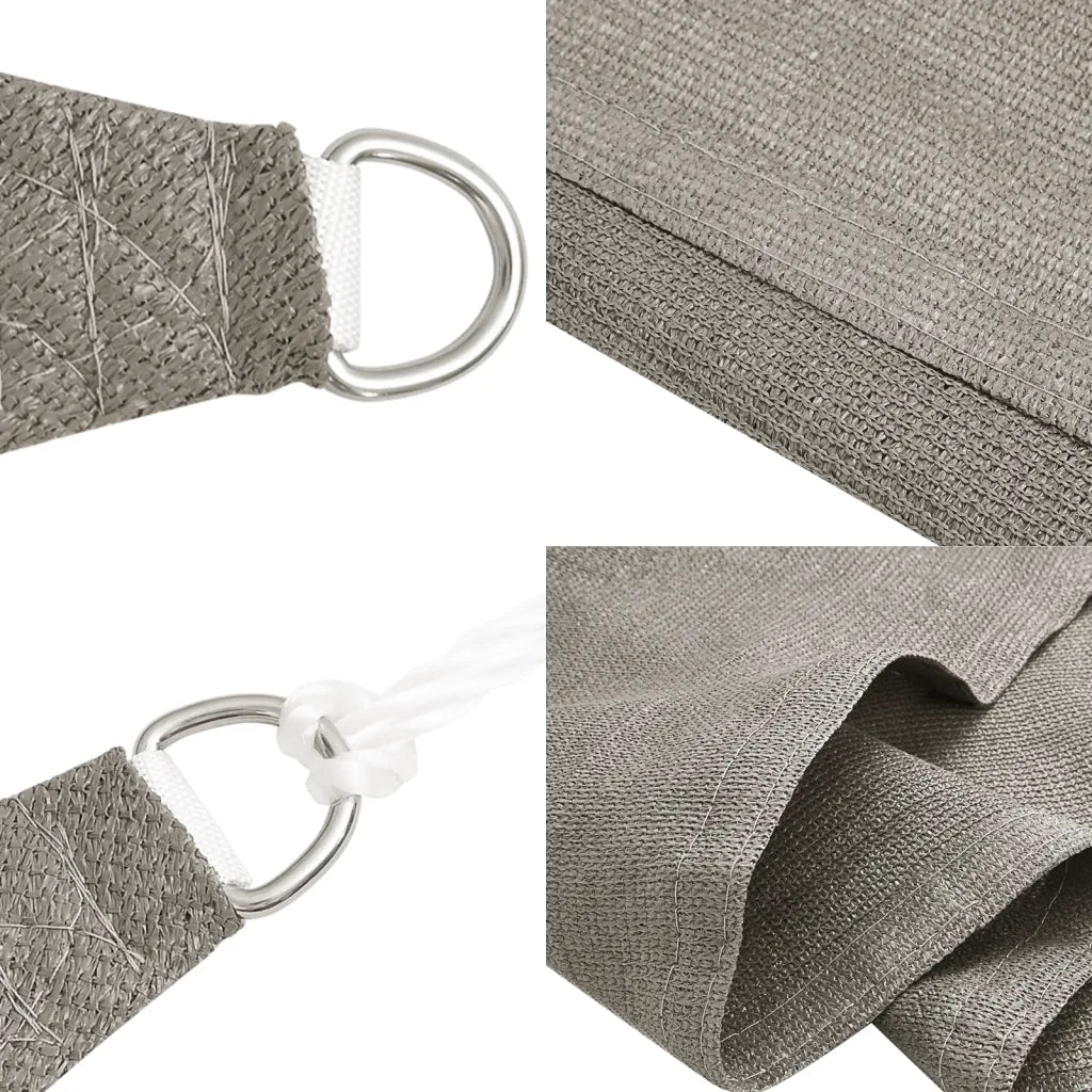 Vela Parasole 160 g/mÂ² Quadrata Grigio Chiaro 2,5x2,5 m in HDPE