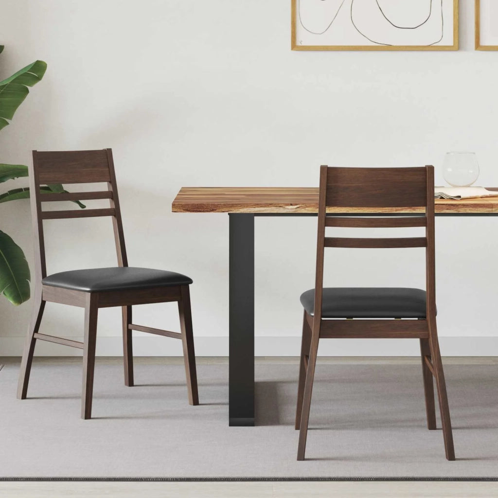Sedie da pranzo 2 pcs Marrone Chiaro 43 x 54 x 89 cm