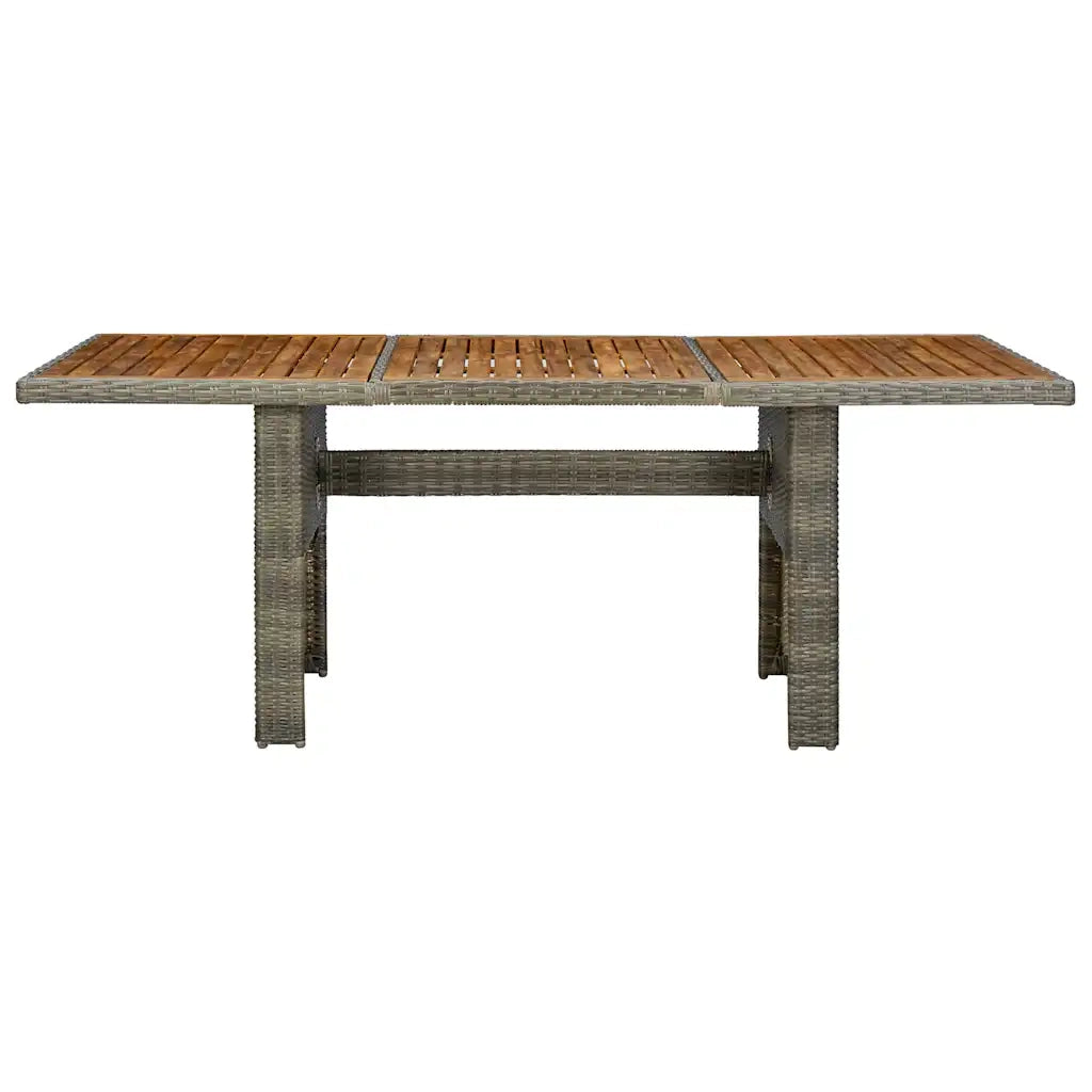 Tavolo da Giardino Marrone in Polyrattan e Massello Acacia 313314