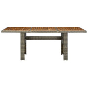Tavolo da Giardino Marrone in Polyrattan e Massello Acacia 313314