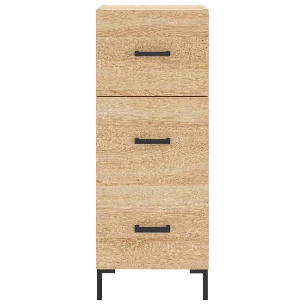 Buffet credenza cassettiera armadio mobile contenitore organizer cucina soggiorno salotto rovere Sonoma alto 34,5 x 34 x 180 cm legno ingegnerizzato marrone 02_0034047