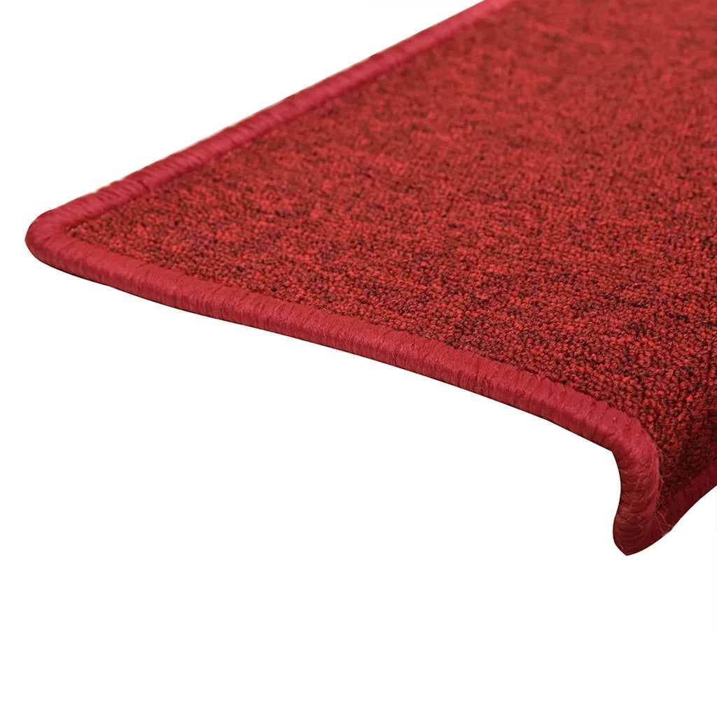 Tappetini per scale 30 pz 65x21x4 cm Rossi rettangolare 3365770