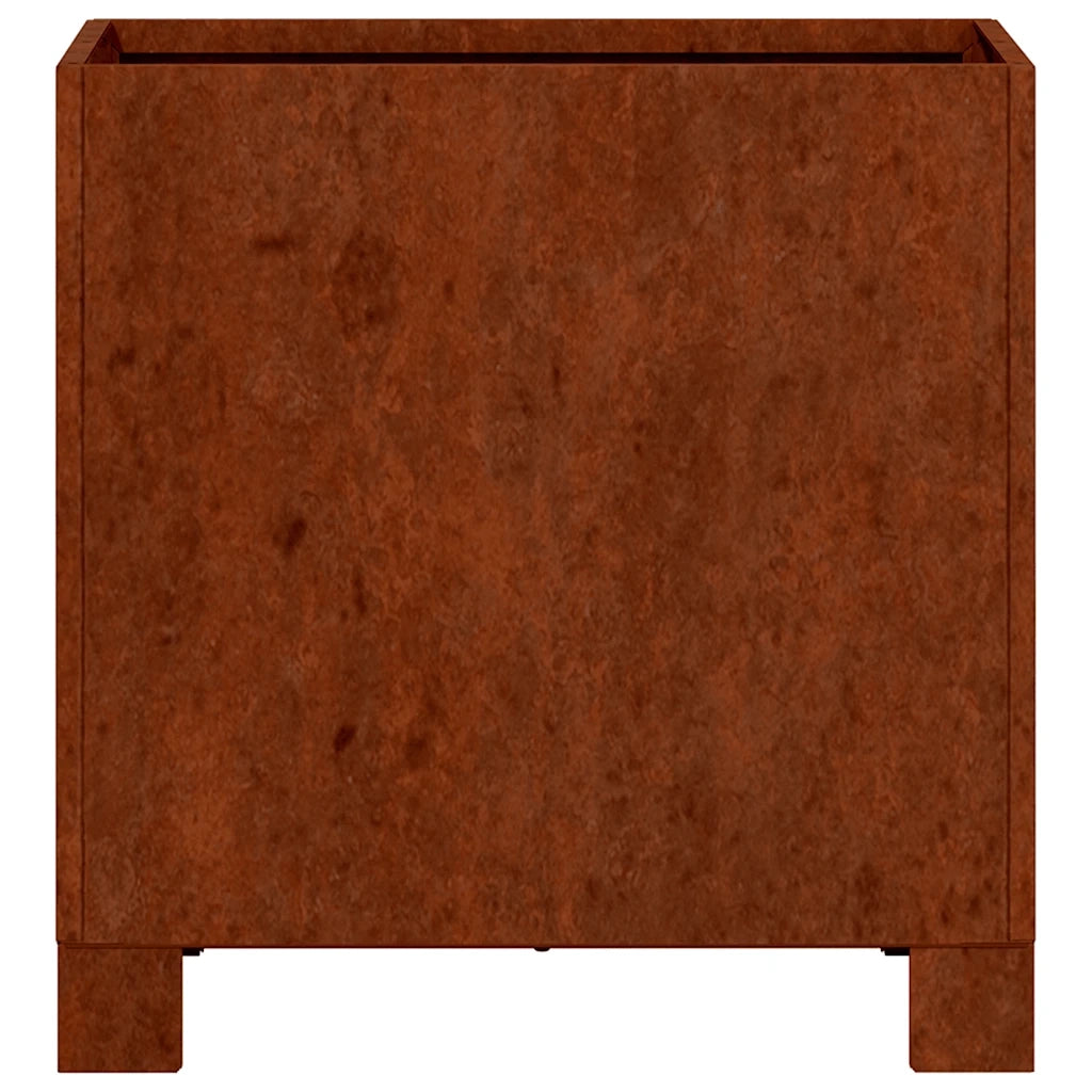 Fioriera con Gambe Ruggine-Vaso-Contenitore per Piante 30x30x30 cm Acciaio Corten