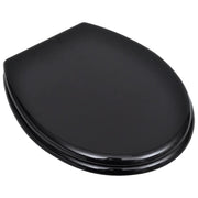 Sedile WC in MDF con Coperchio Design Semplice Nero CFW5471683