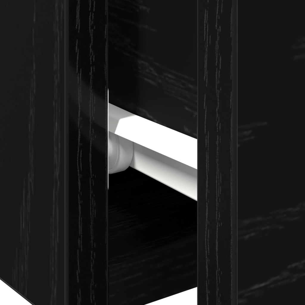 Armadio da parete in rovere nero 102x30x20 cm realizzato in legno ingegnerizzato