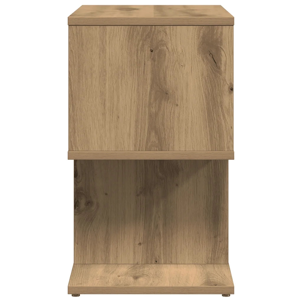 Comodini 2pz-Set di 2 Tavolino da notte Rovere Artigianale 50x30x51,5 cm Legno Multistrato
